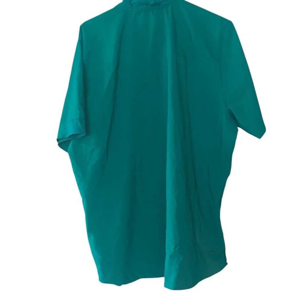 Adidas Miami Windbreaker Jacket Mens‎ L Green  1/4 Zip Pullover Aeroready Nice